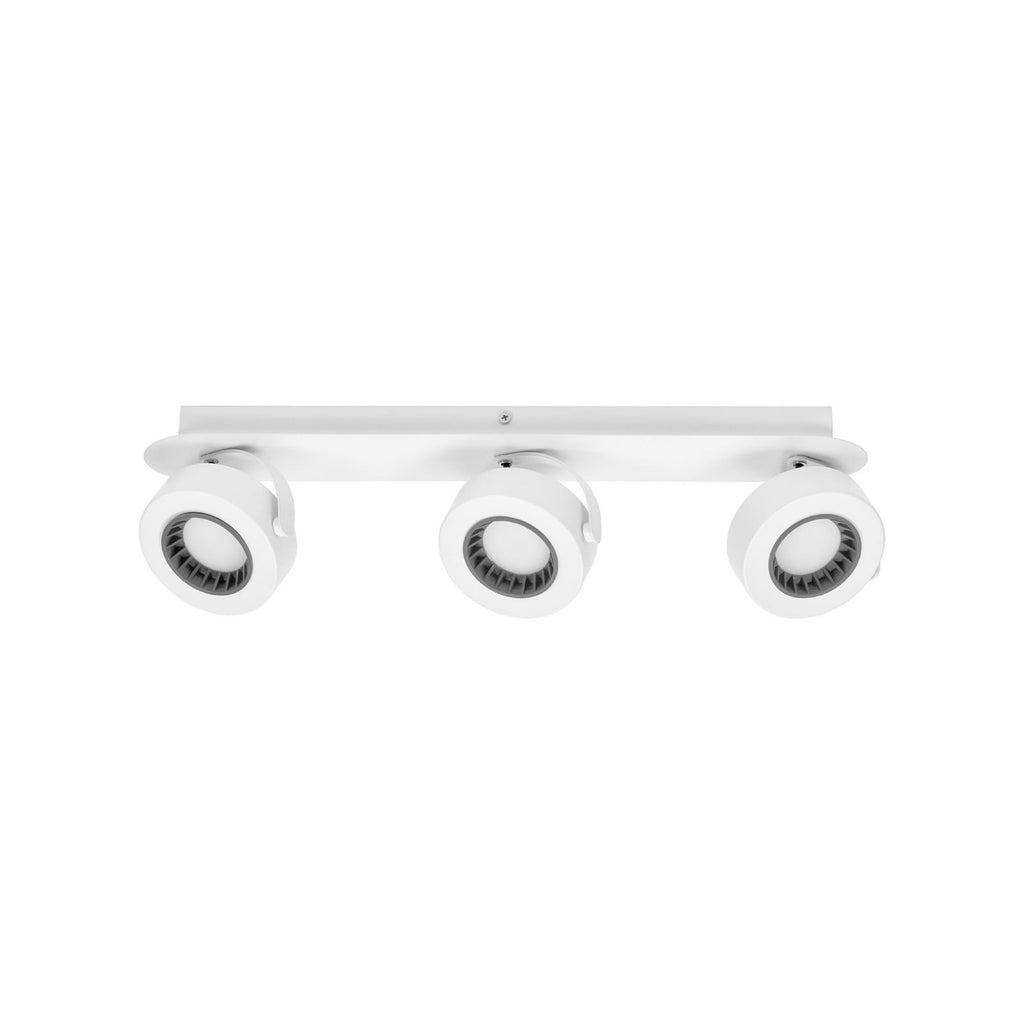 LED takspot VENUS 3-lys hvit stål 16W 3000K forfra
