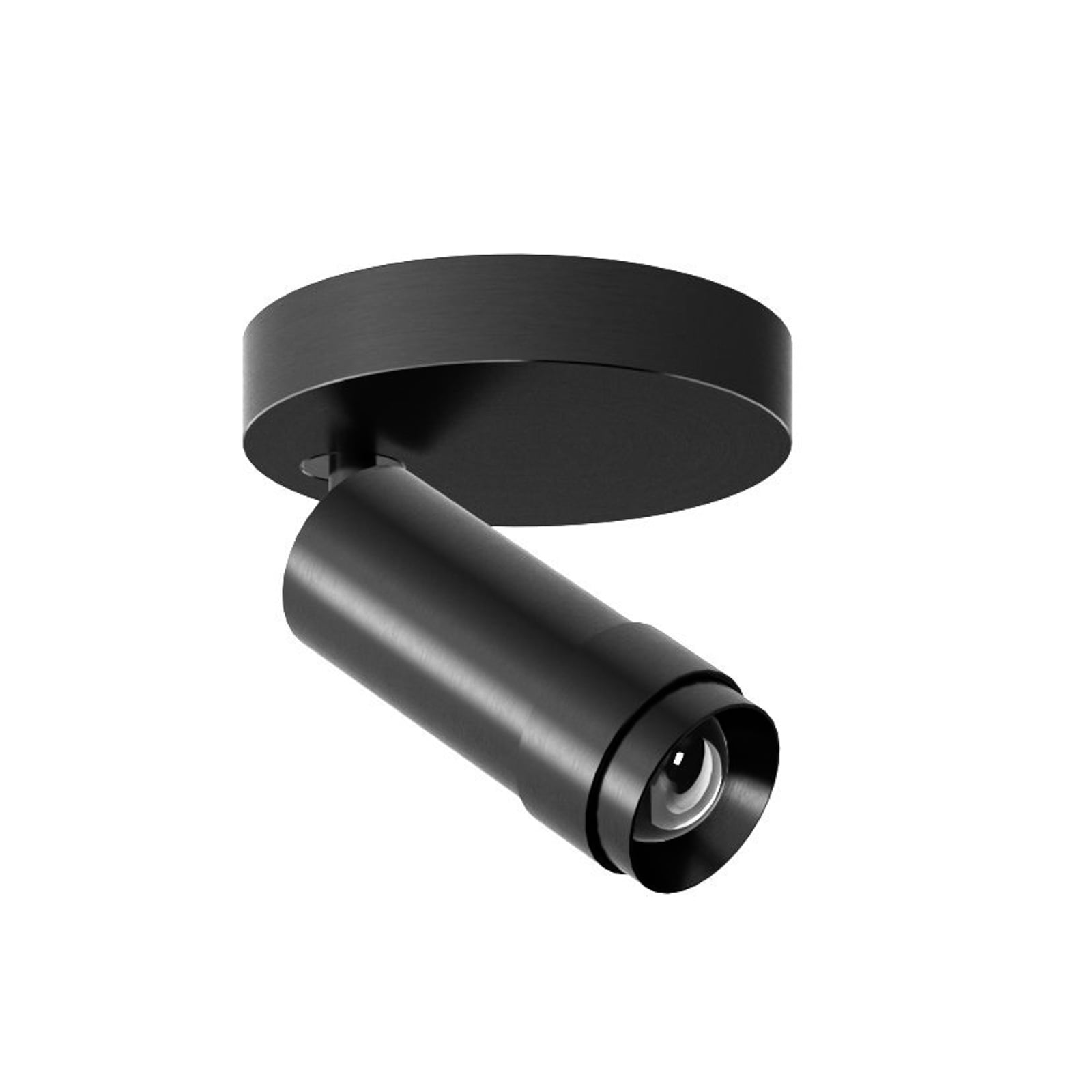 LED takspot Vertico 14W 3000K dimbar svart Ø5 cm forfra