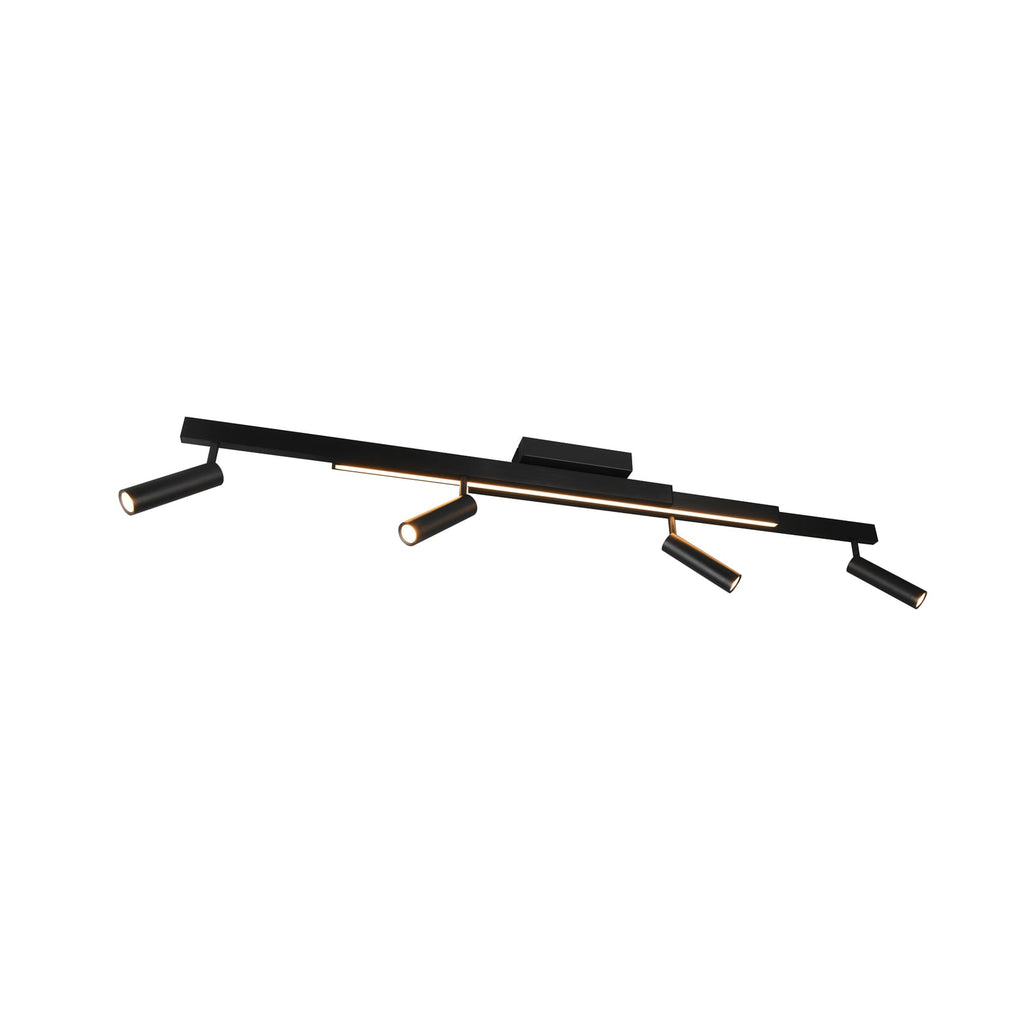 LED takspot Zeno 4-lys CCT dimbar med fjernkontroll 133 cm forfra