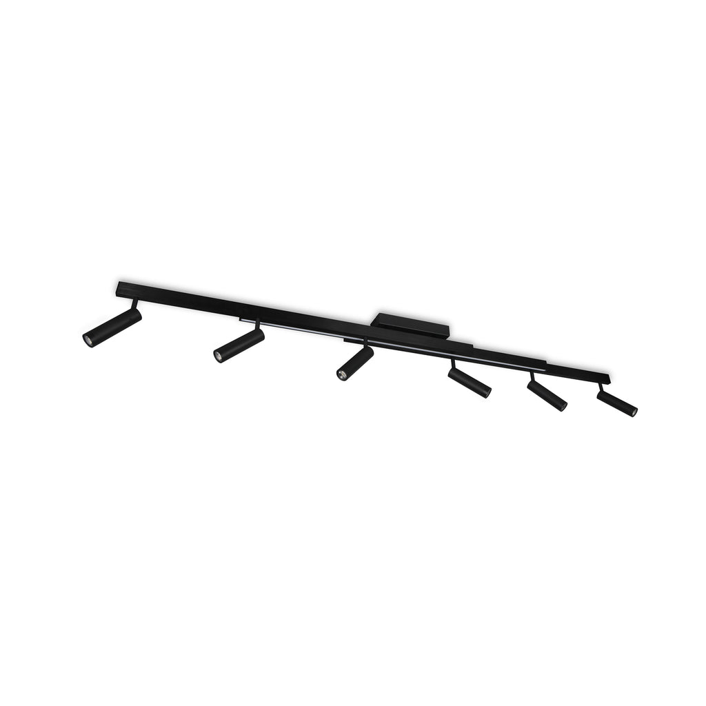 LED takspot Zeno 6-lys CCT dimbar med fjernkontroll 180 cm bakside