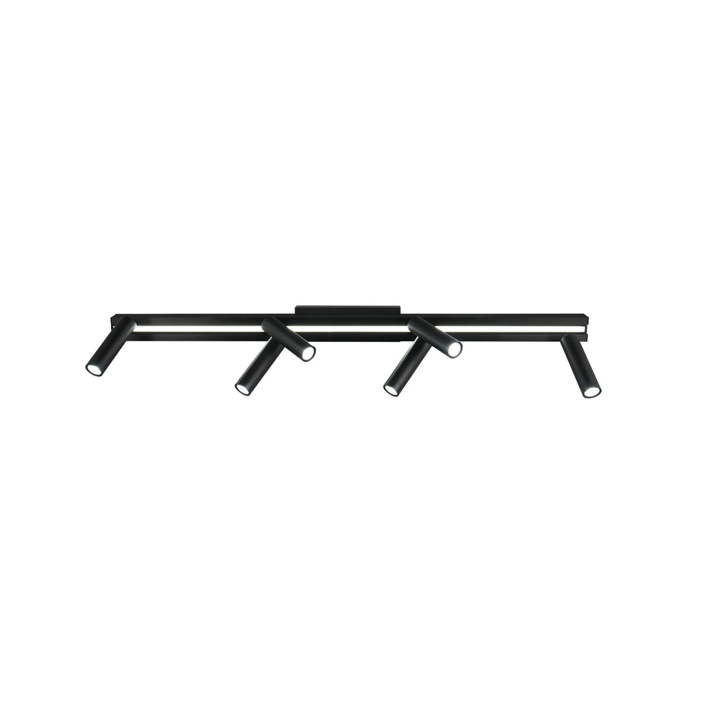 Montert LED takspot Zeno 6-lys CCT dimbar med fjernkontroll 180 cm i rom