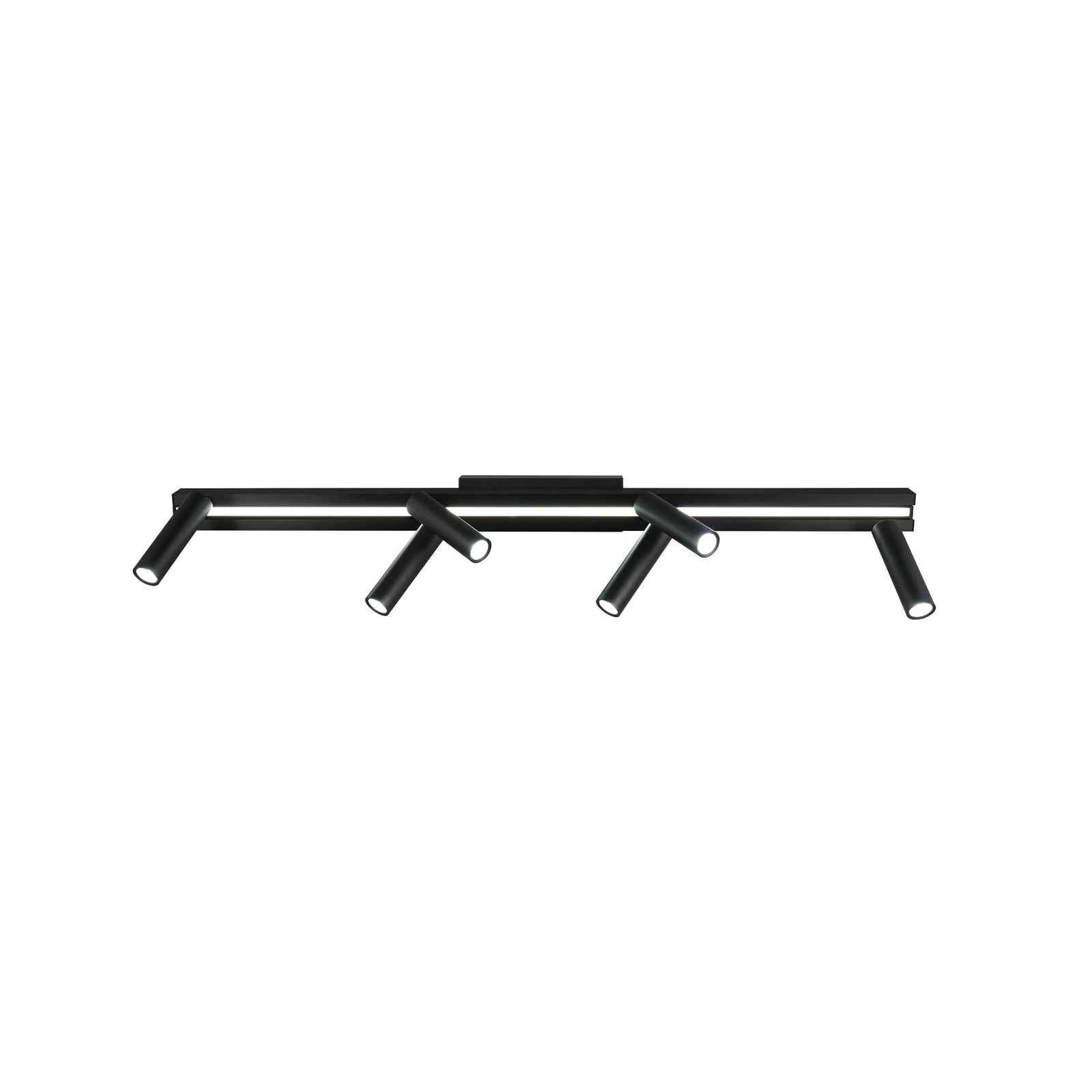 Montert LED takspot Zeno 6-lys CCT dimbar med fjernkontroll 180 cm i rom
