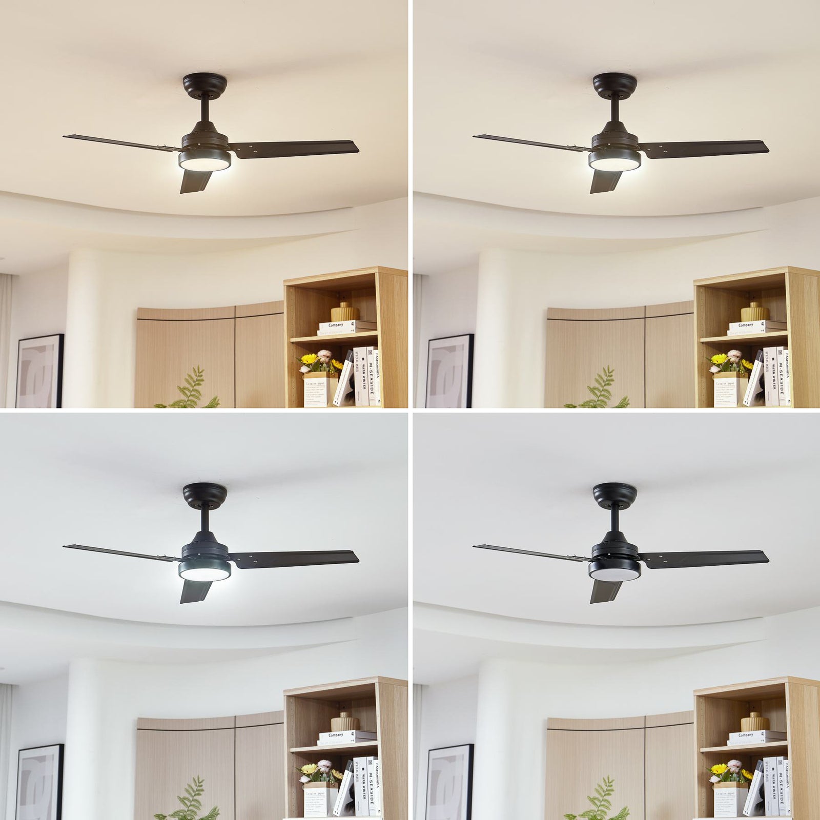 LED takvifte Aerallo CCT svart Ø105 cm 18W - Lindby