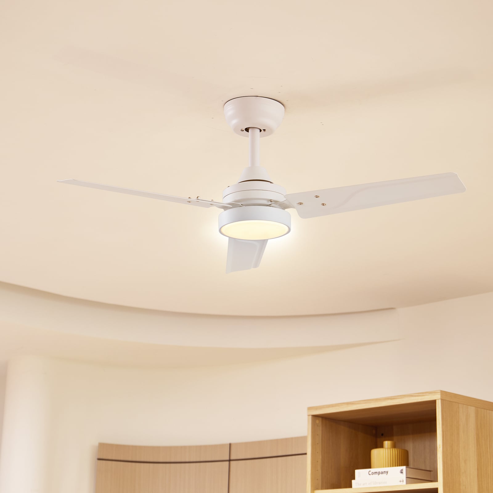 LED takvifte Aerallo hvit CCT Ø105 cm forfra