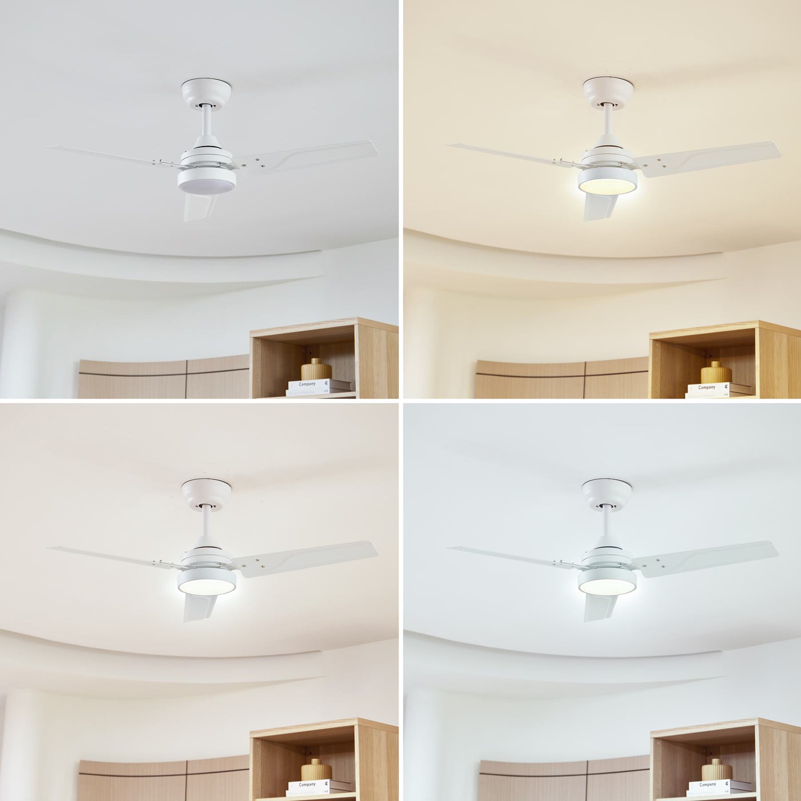 LED takvifte Aerallo hvit CCT Ø105 cm sideprofil