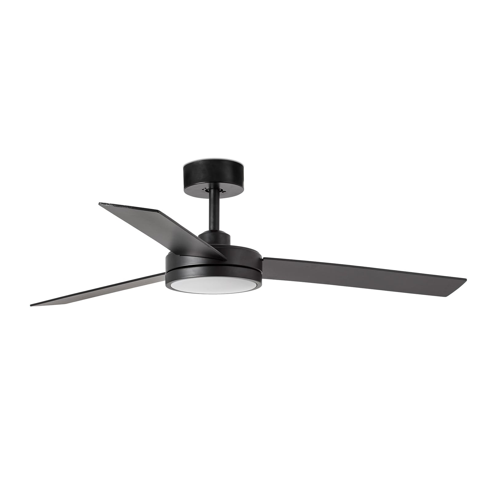 LED takvifte Barth med lys og fjernkontroll Ø132 cm svart CCT forfra