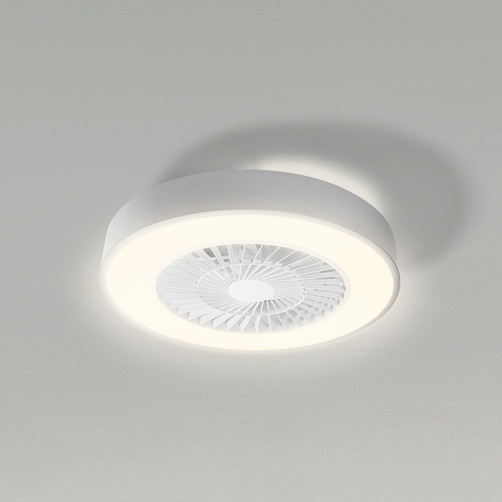 LED takvifte Cylinder dimbar Ø60 cm CCT WiFi grå/hvit forfra