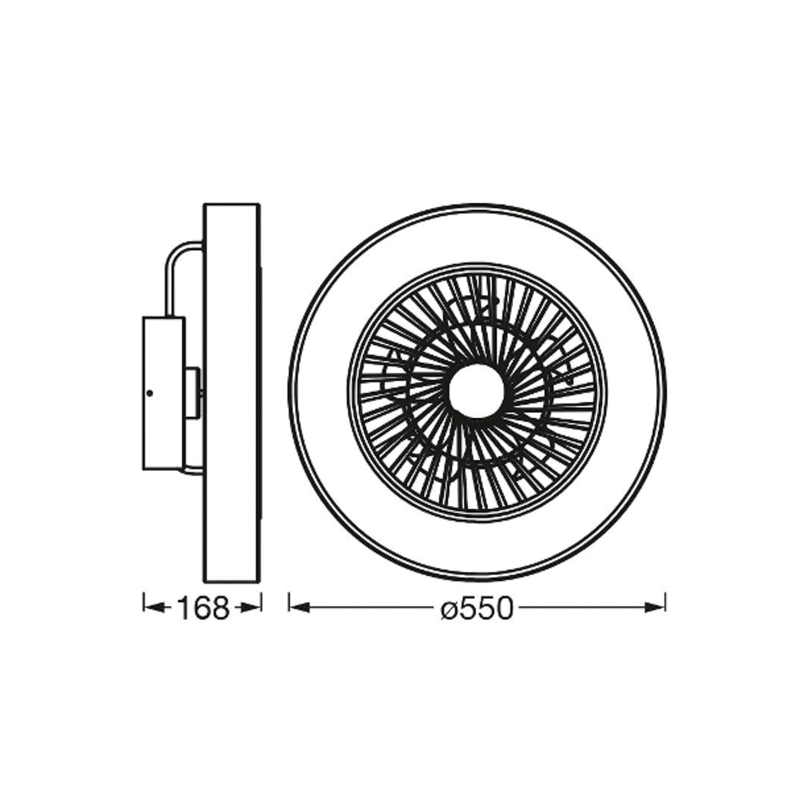 LED takvifte Cylinder dimbar Ø60 cm CCT WiFi grå/hvit stemmekontroll illustrasjon