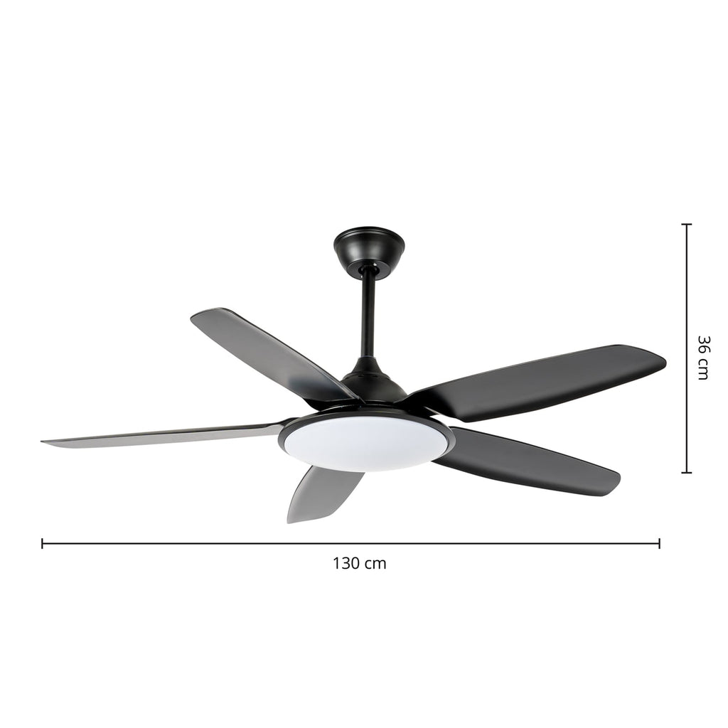 LED takvifte Divian CCT svart matt fjernkontroll
