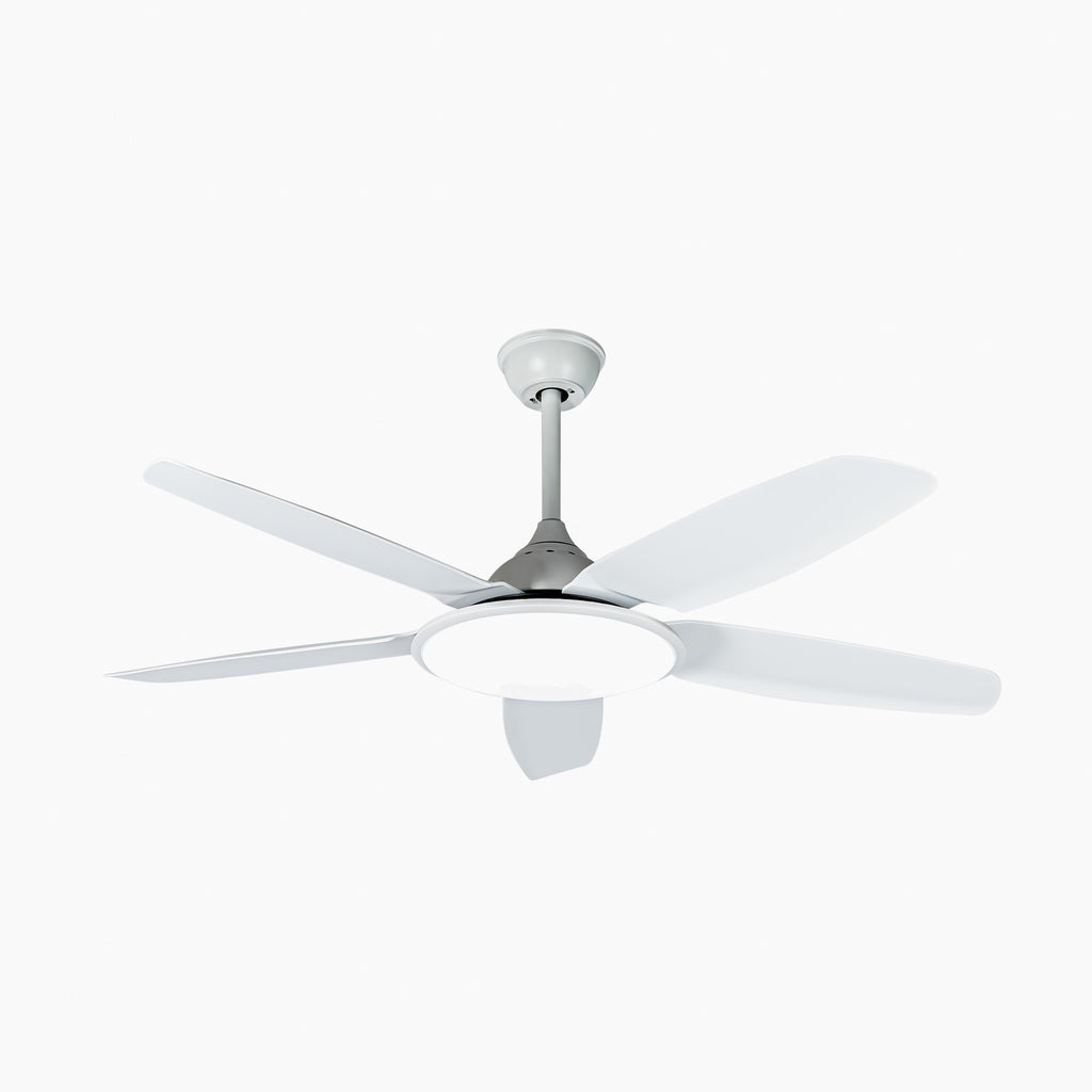 Detalj av LED takvifte Divian hvit CCT 5 blader Ø130 cm