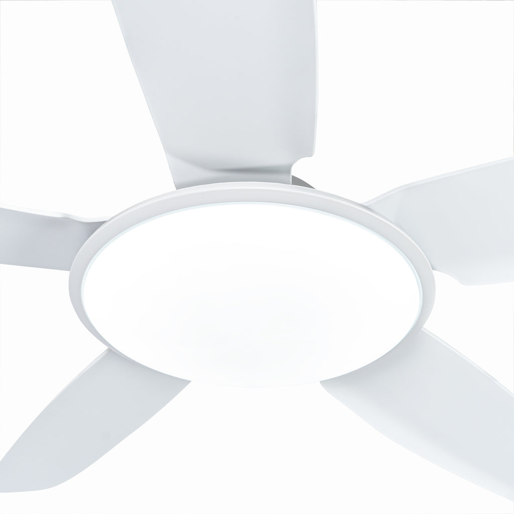 LED takvifte Divian hvit CCT 5 blader Ø130 cm monteringsdetalj