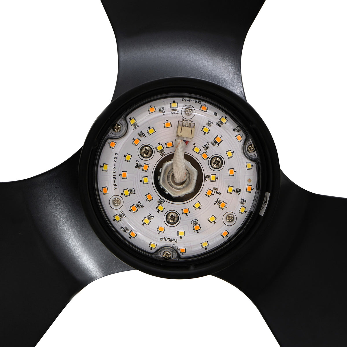 LED takvifte Enon dimbar CCT svart DC Ø61 cm motor detalj