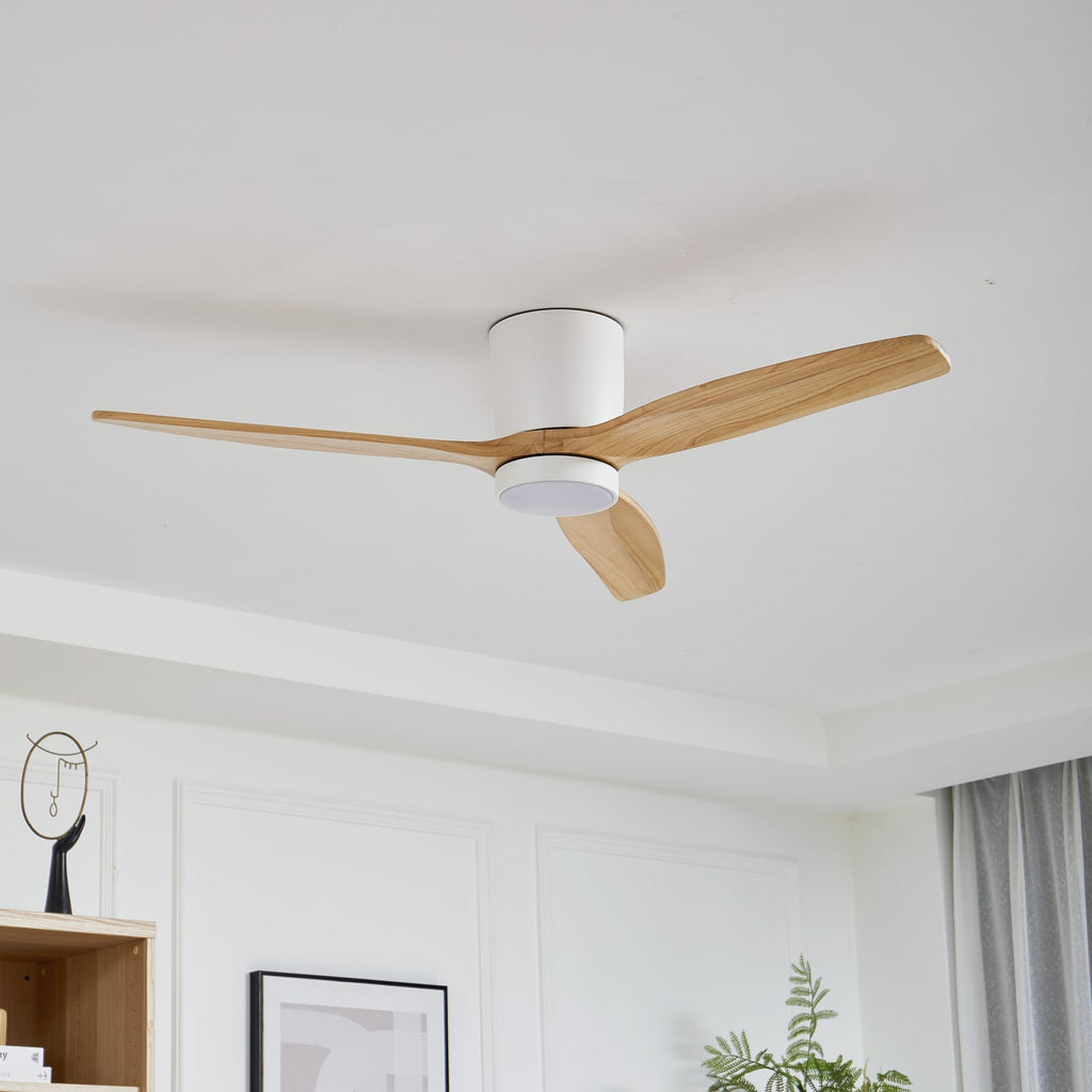LED takvifte Faipari med fjernkontroll tre/hvit Ø132 cm bakside