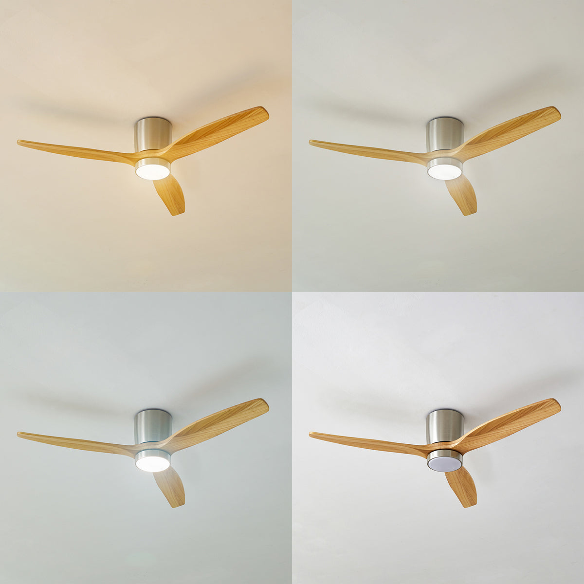 Detalj av LED takvifte Faipari med fjernkontroll nikkel tre Ø132 cm