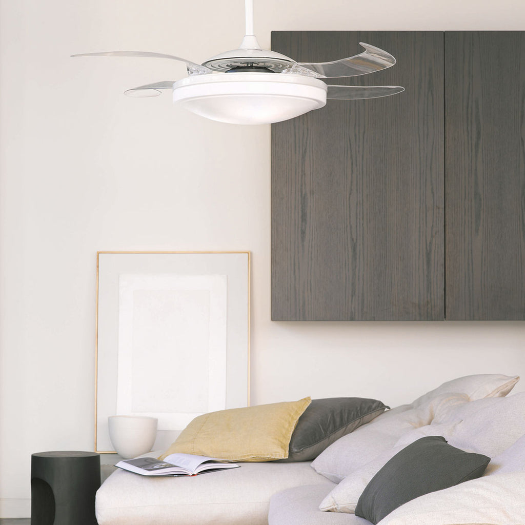 LED takvifte Fanaway Evo 1 dimbar hvit Ø121 cm bakside