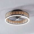 LED takvifte Frana med lys dimbar rattan Ø50 cm CCT forfra