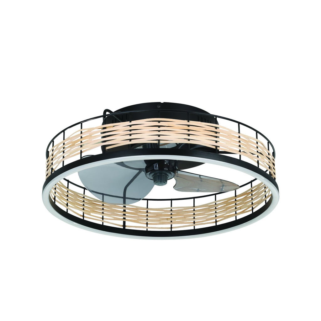 LED takvifte Frana med lys dimbar rattan Ø50 cm CCT nærbilde av LED-lys