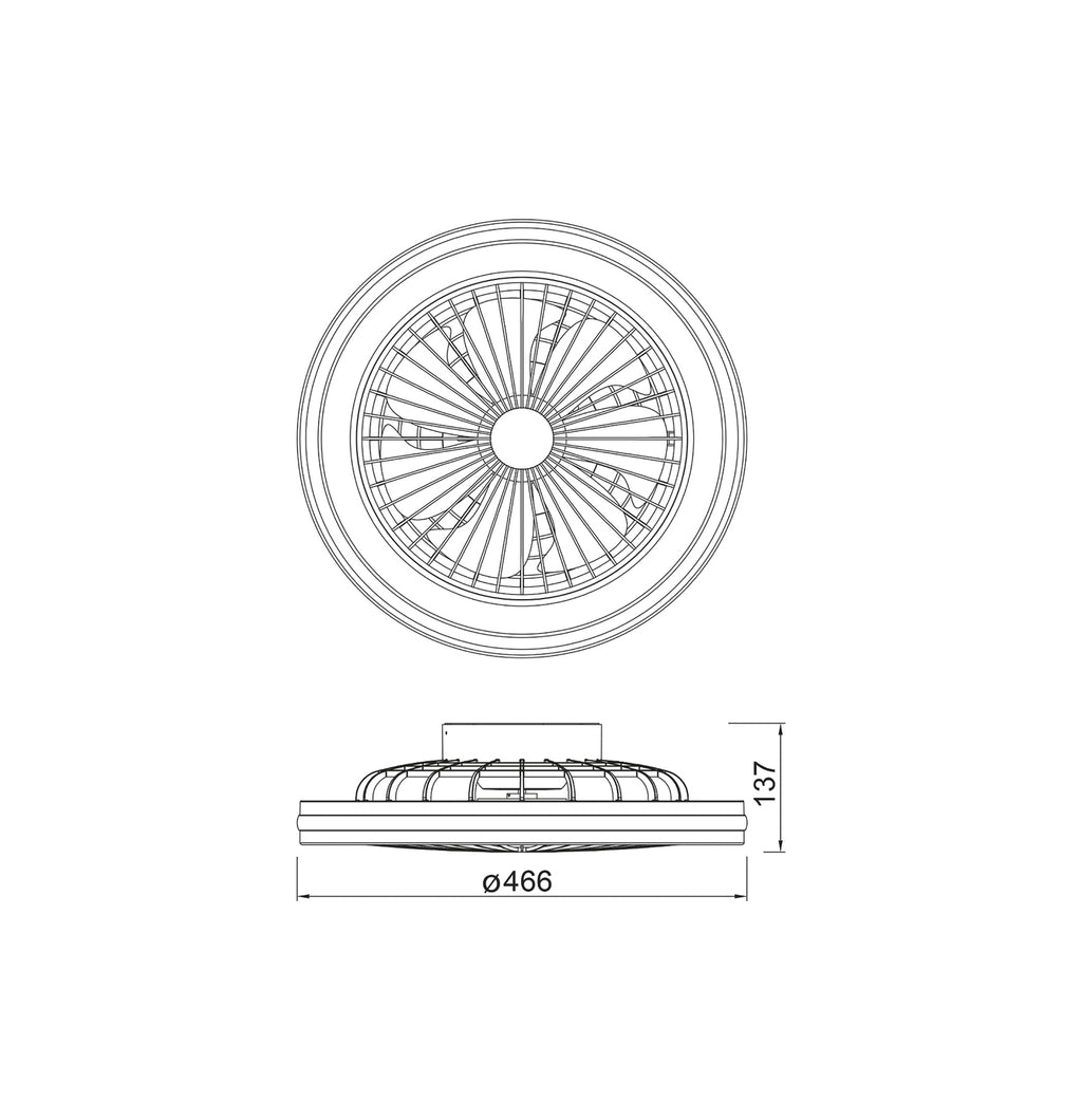 LED takvifte Gamer dimbar CCT RGB Ø47 cm svart montert i rom
