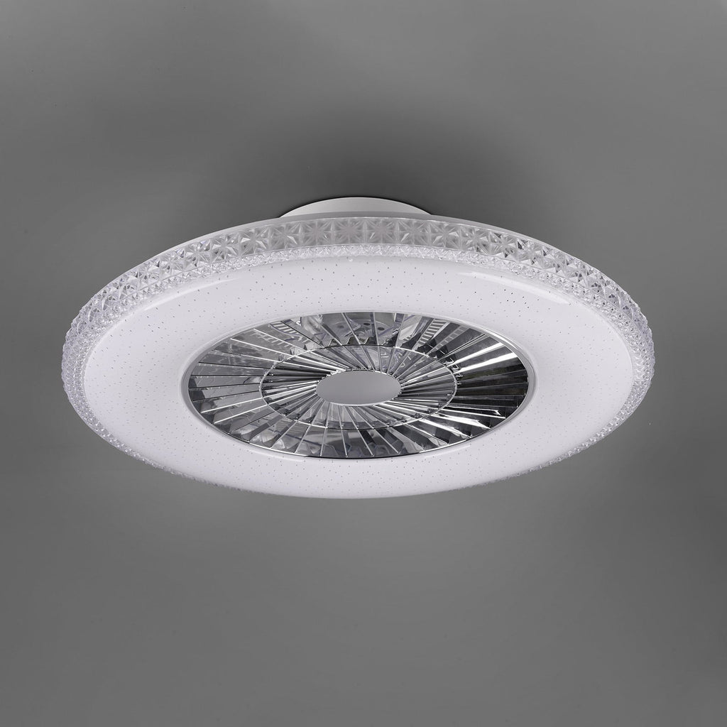 LED takvifte Harstad dimbar krystallramme CCT Ø60 cm bakside