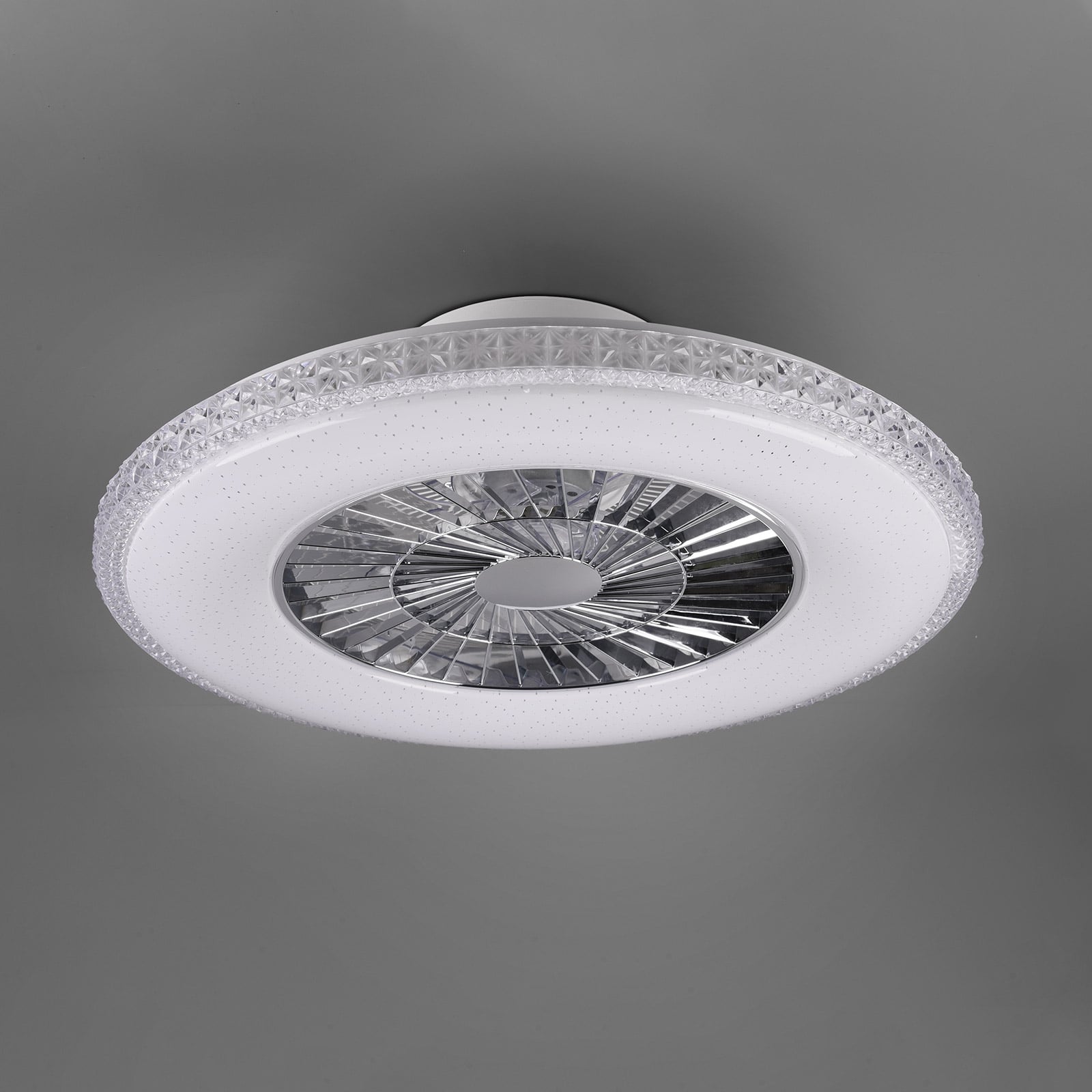 LED takvifte Harstad dimbar krystallramme CCT Ø60 cm bakside