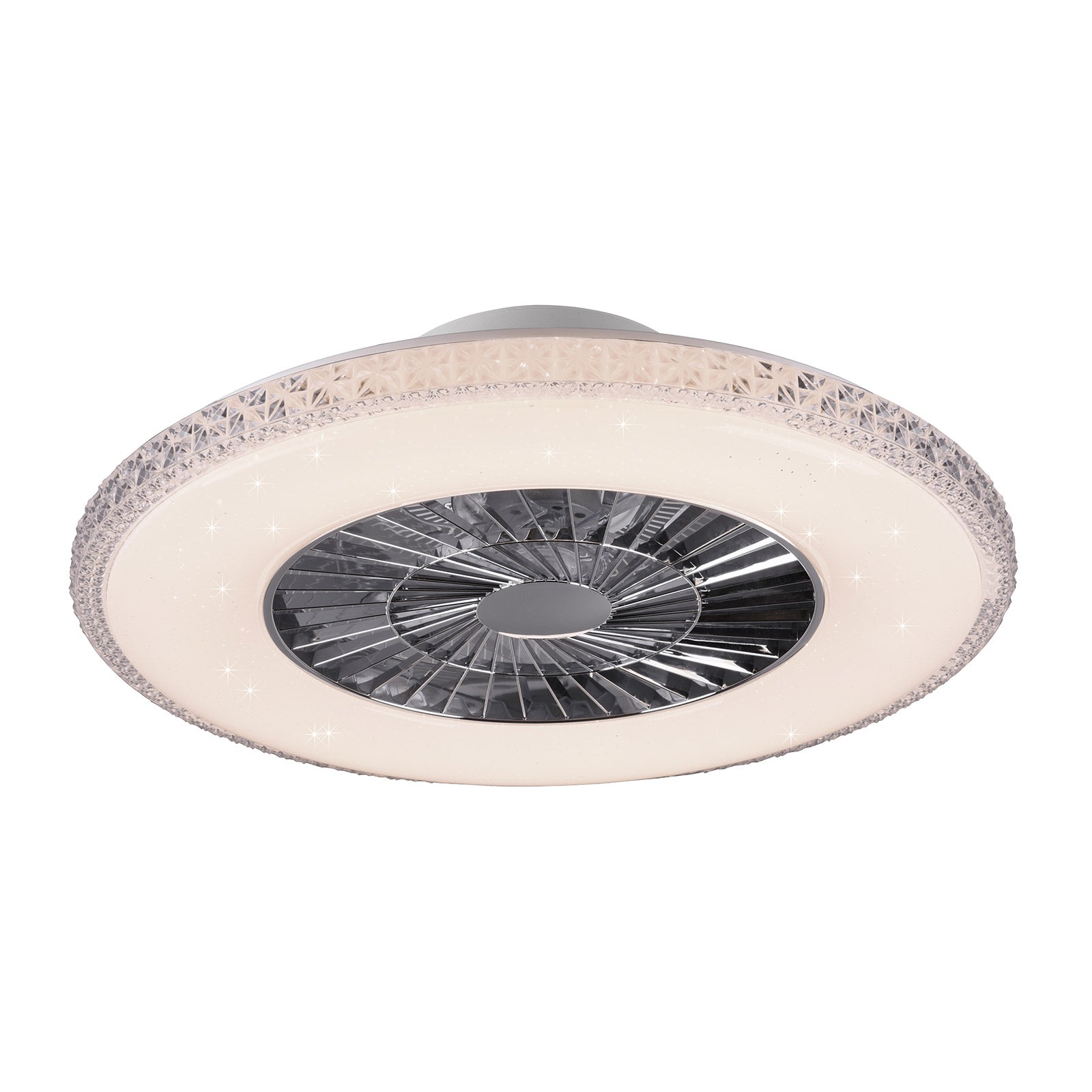 LED takvifte Harstad dimbar krystallramme CCT Ø60 cm montert i rom