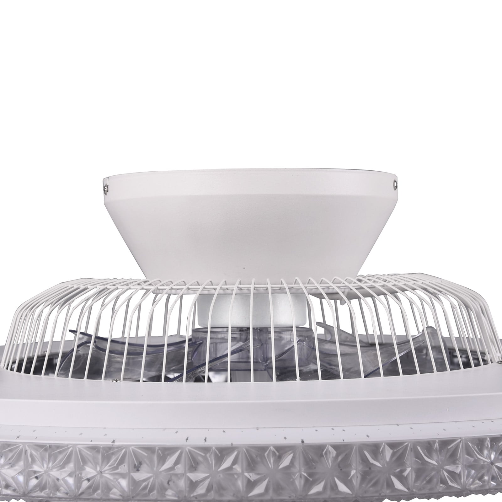 LED takvifte Harstad dimbar krystallramme CCT Ø60 cm med krystallramme detalj