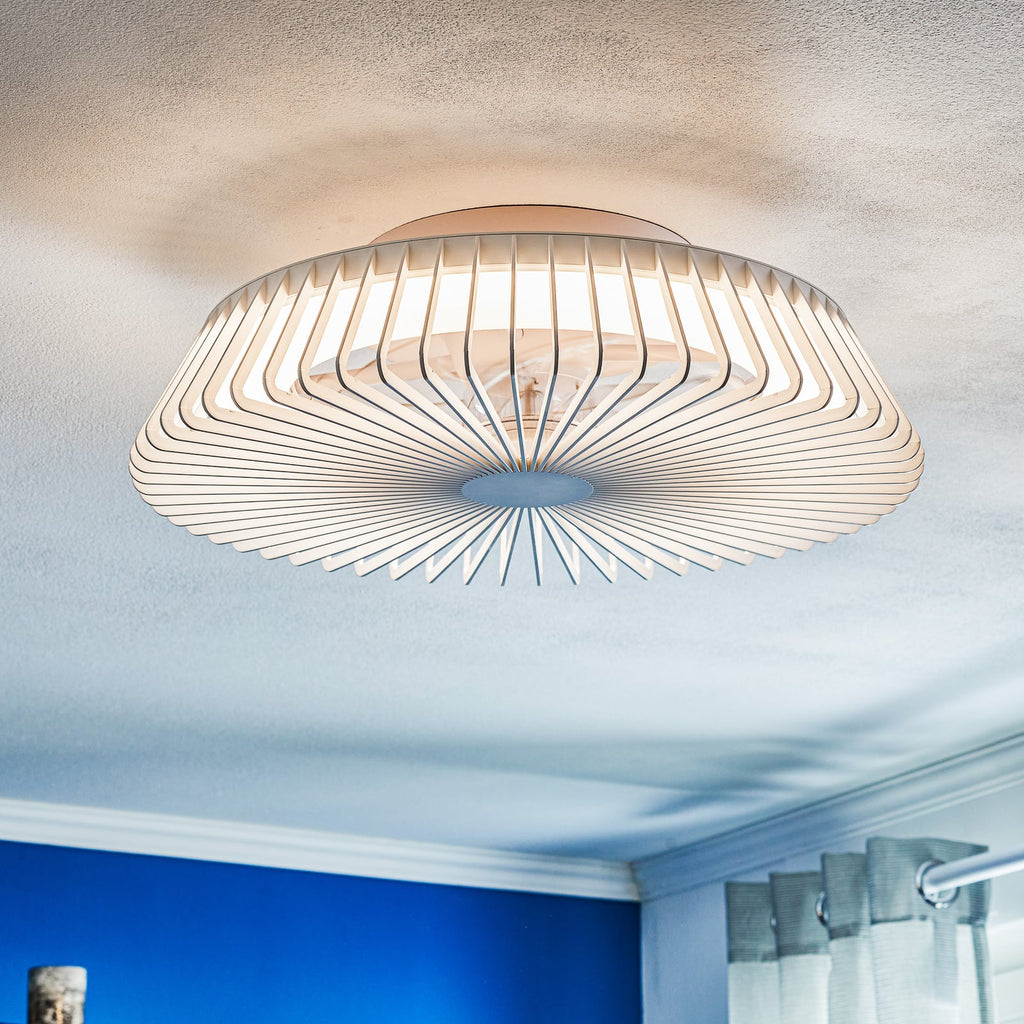 LED takvifte Himalaya dimbar CCT appstyrt Ø63 cm hvit forfra