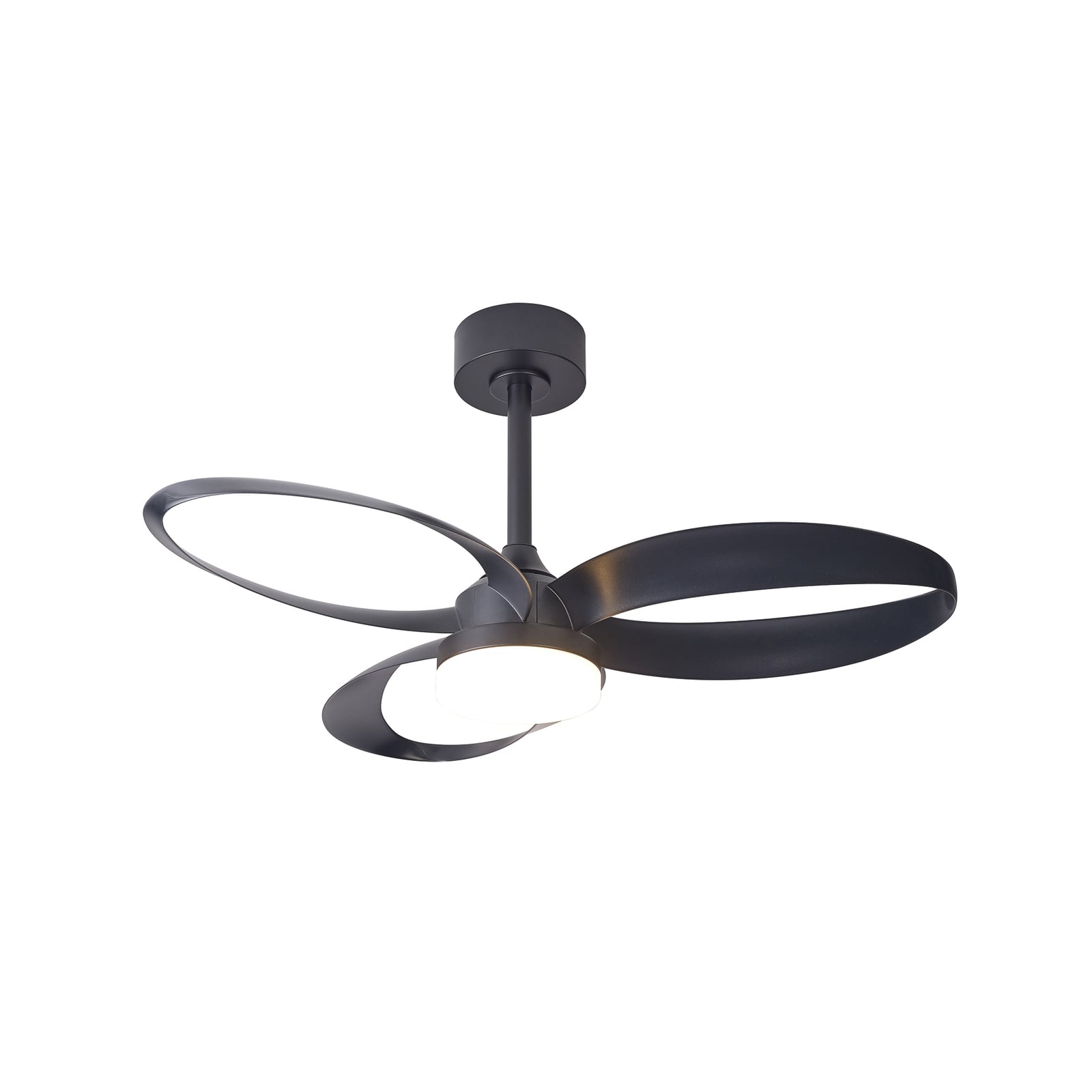 LED takvifte Infinity svart dimbar CCT Ø93 cm 24W fra forfra