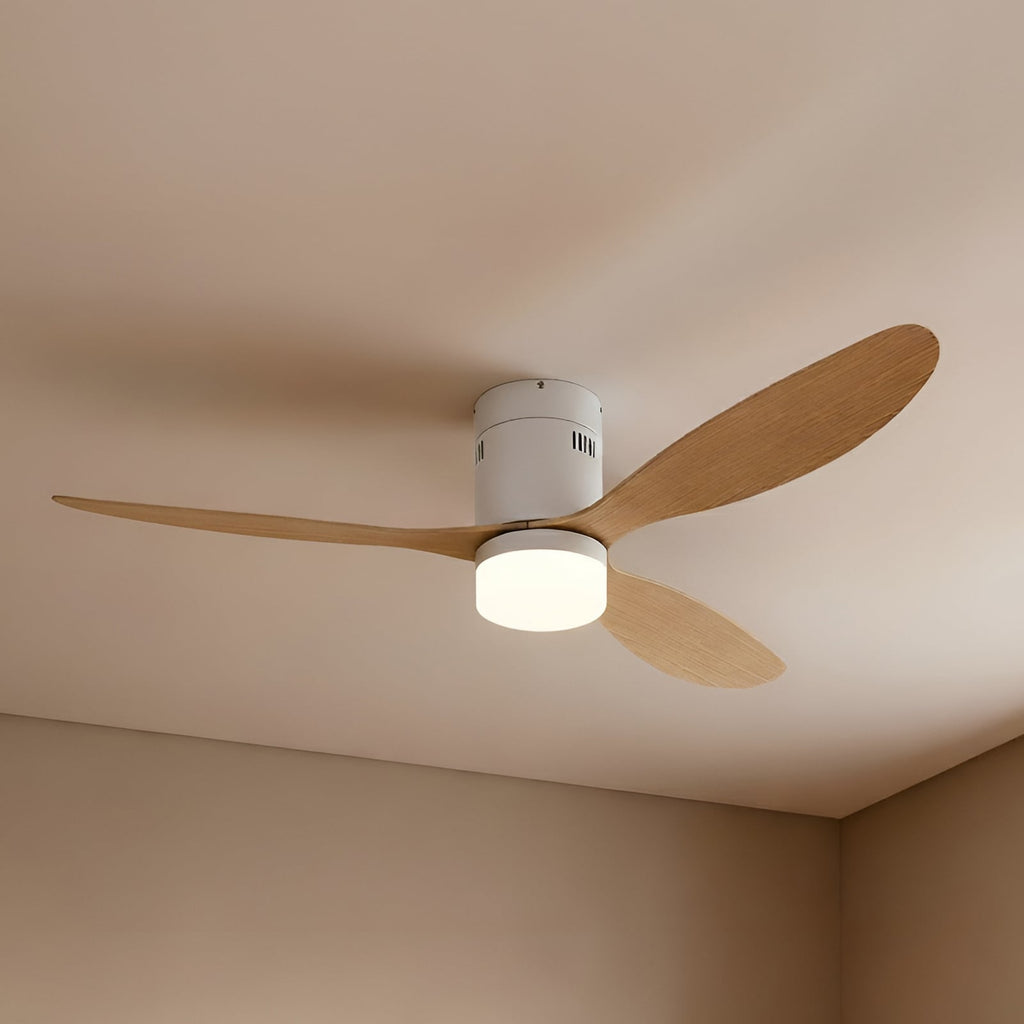 LED takvifte Kayu hvit/tre forfra