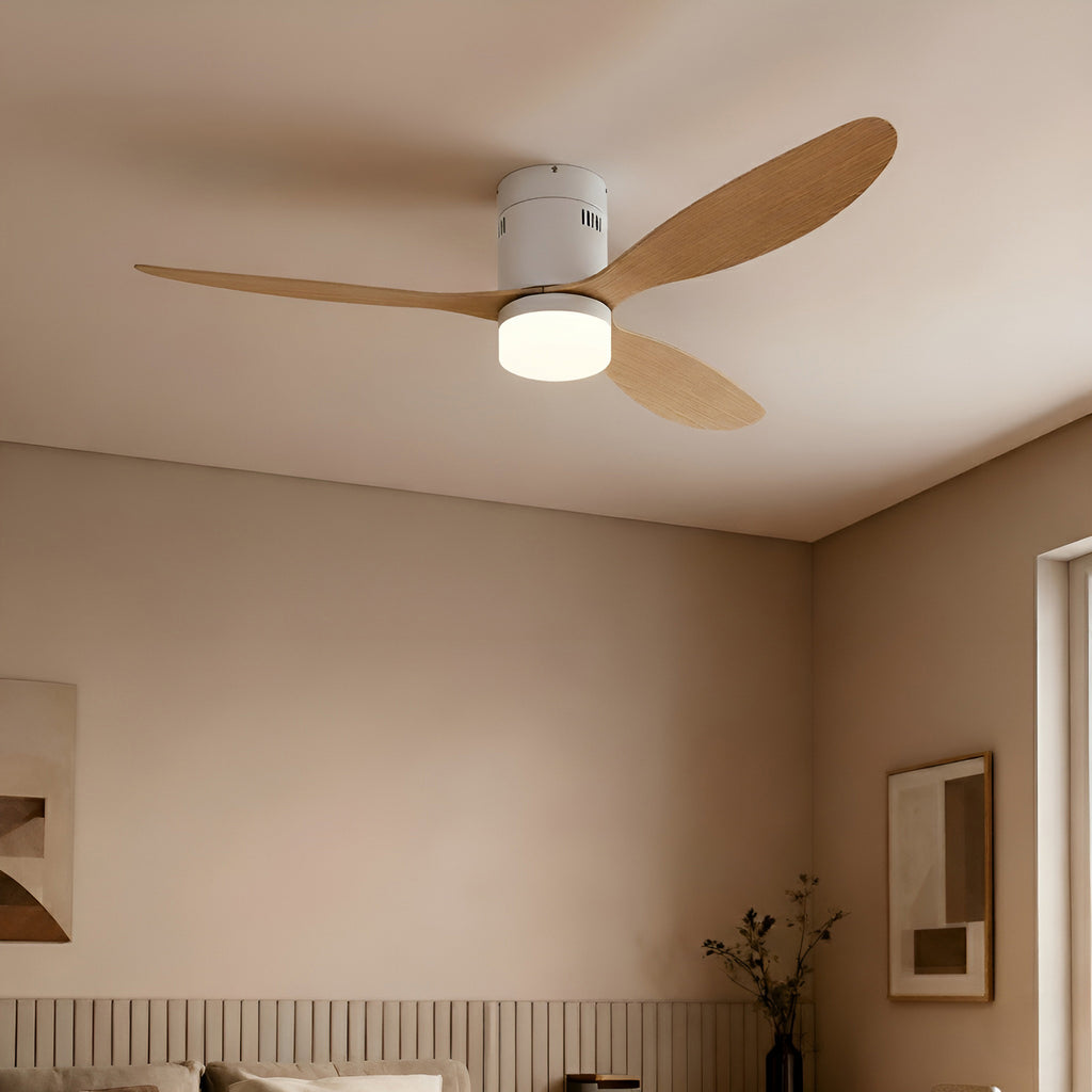 LED takvifte Kayu hvit/tre bakside