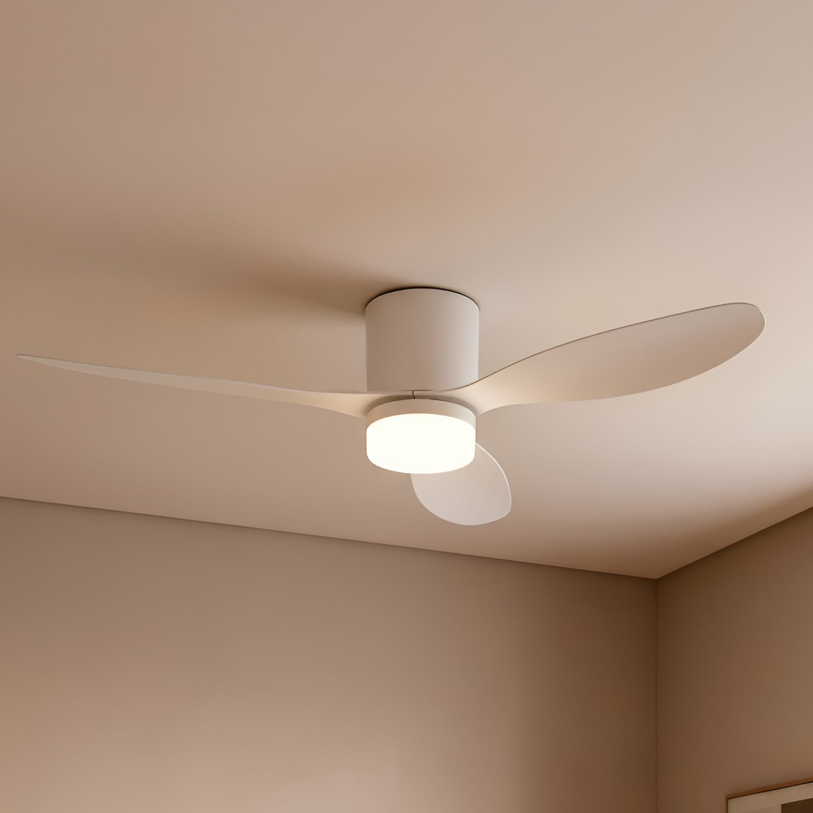 LED takvifte Kayu med fjernkontroll hvit CCT forfra