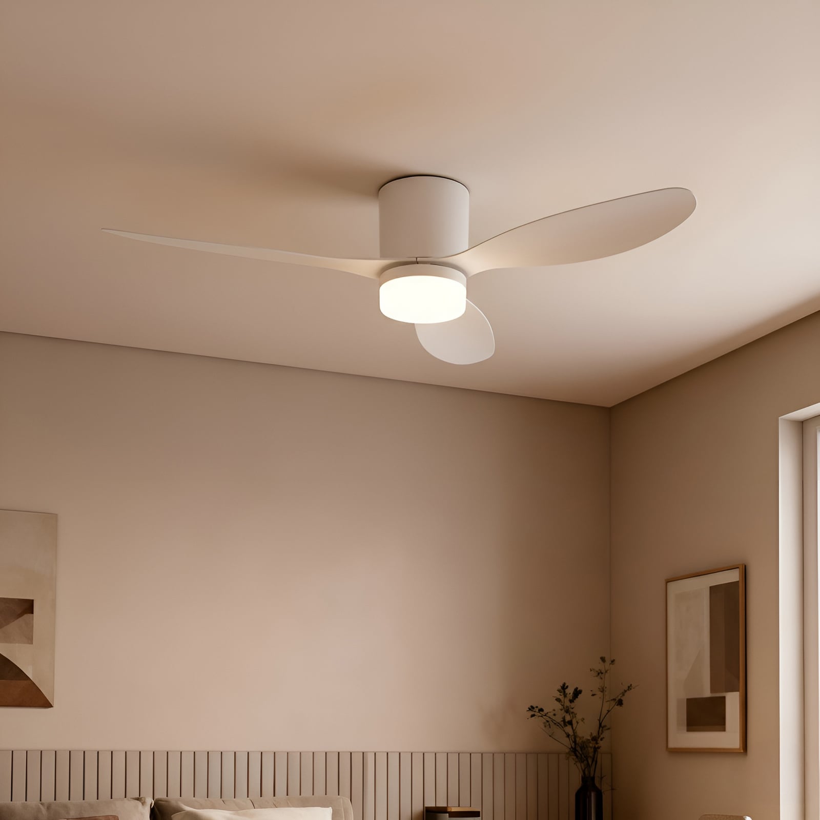 LED takvifte Kayu med fjernkontroll hvit CCT bakside