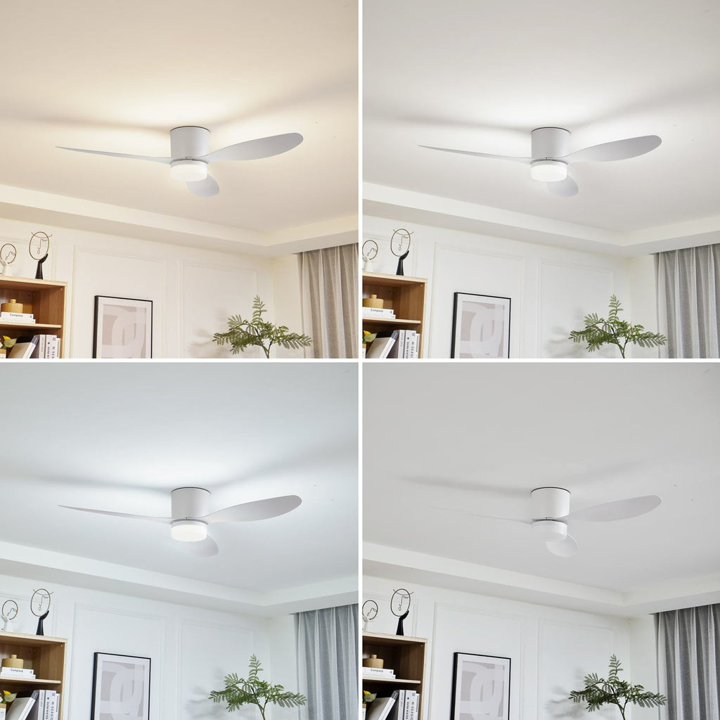 LED takvifte Kayu med fjernkontroll hvit CCT Ø132 cm - Lucande