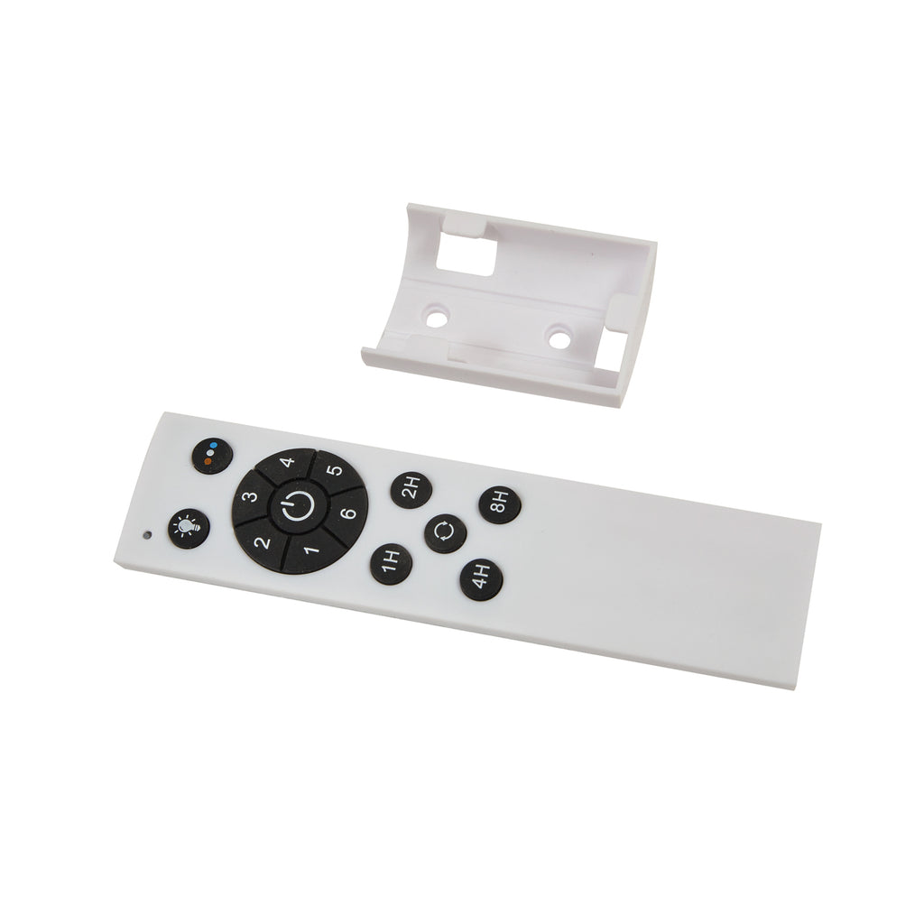 Sidevisning av LED takvifte Klasika med lys CCT Ø106 cm tre/hvit DC