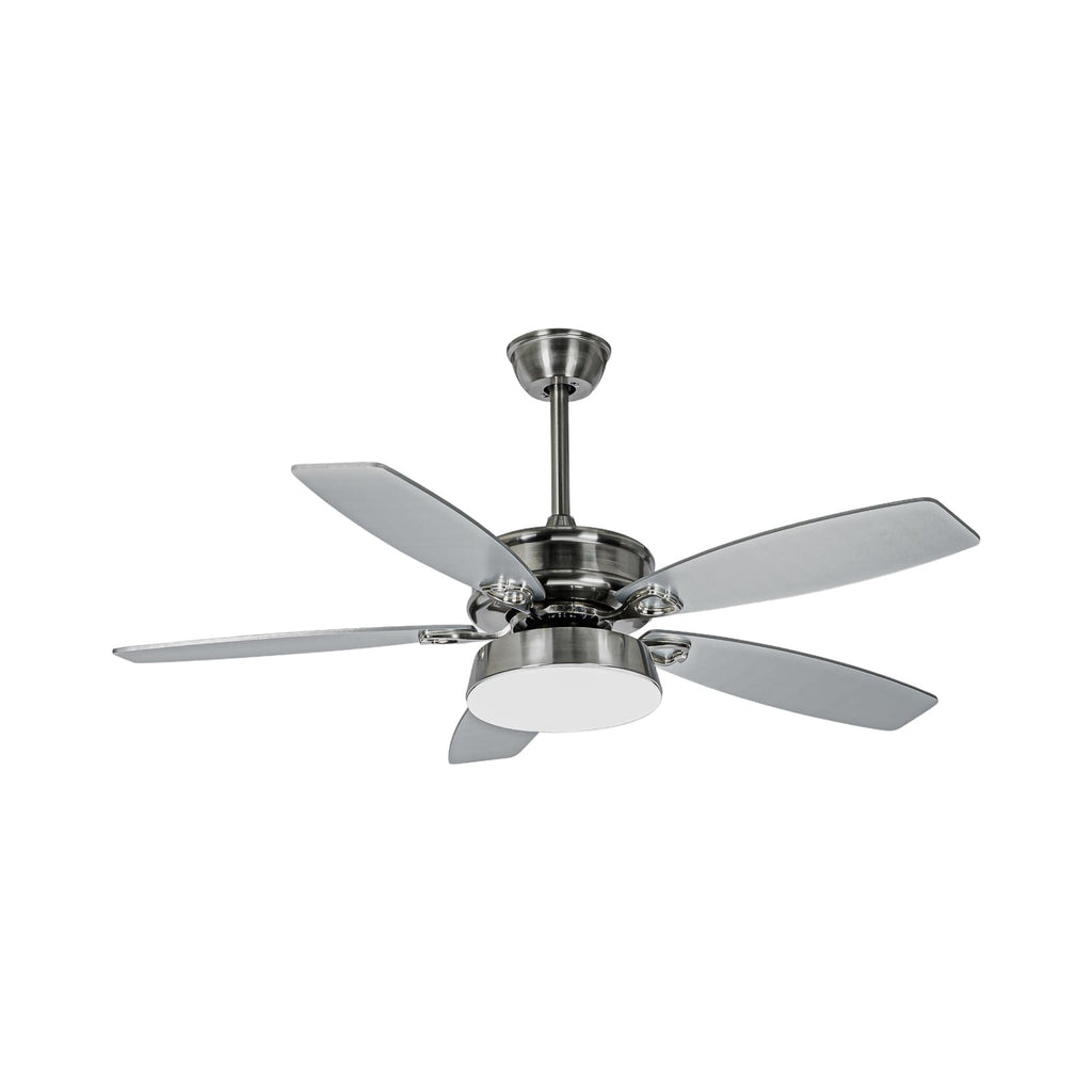 LED takvifte Kuvio 5 blader CCT nikkel/sølv forfra