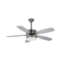 LED takvifte Kuvio 5 blader CCT nikkel/sølv forfra