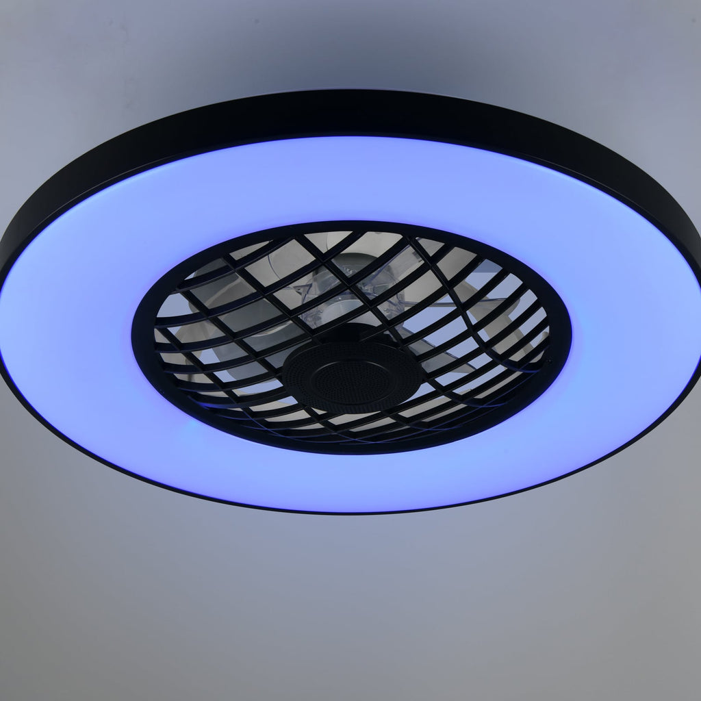LED takvifte Linköping CCT RGB Bluetooth-høyttaler montert i rom