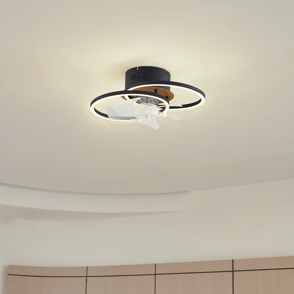 LED takvifte Lomana dimbar CCT svart Ø42 cm bakside