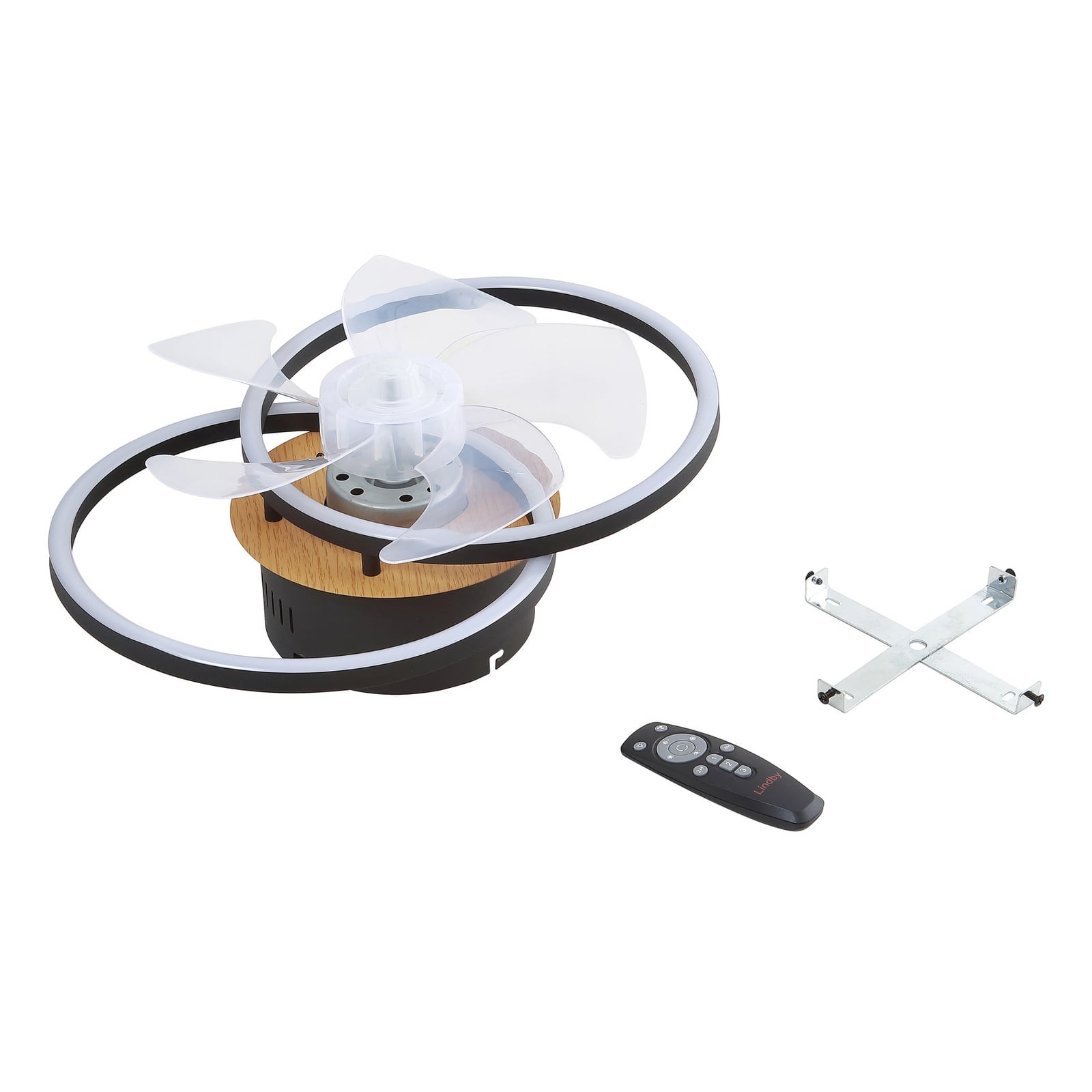 LED takvifte Lomana dimbar CCT svart Ø42 cm 28W - Lindby