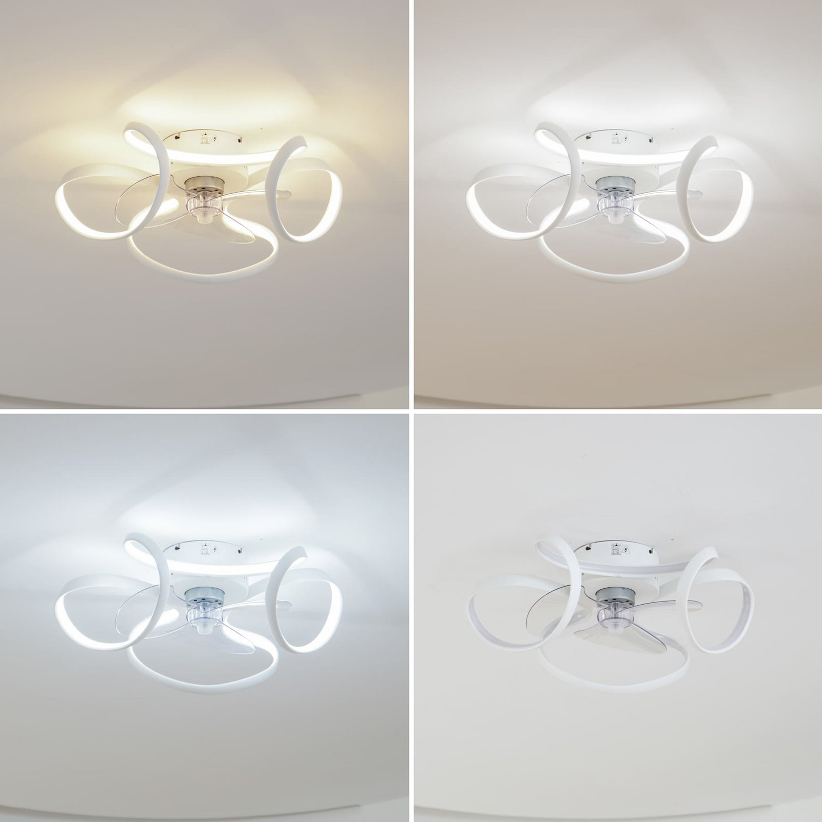 LED takvifte Lomata dimbar CCT hvit Ø60 cm sett forfra