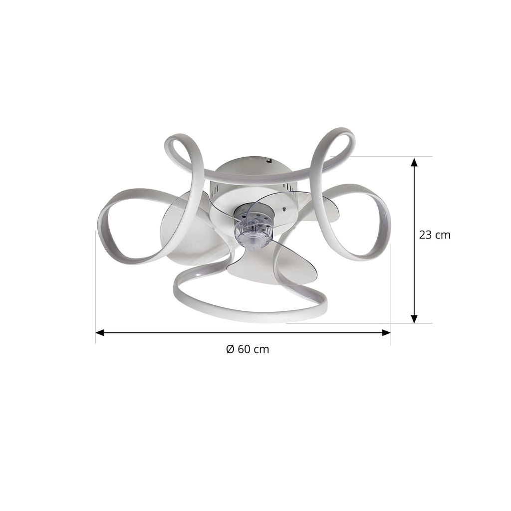 Detalj av LED takvifte Lomata dimbar CCT hvit Ø60 cm
