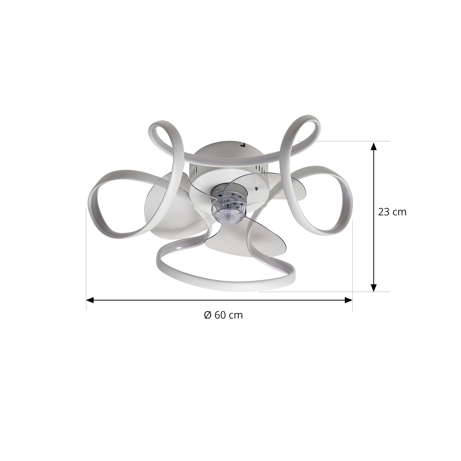Detalj av LED takvifte Lomata dimbar CCT hvit Ø60 cm
