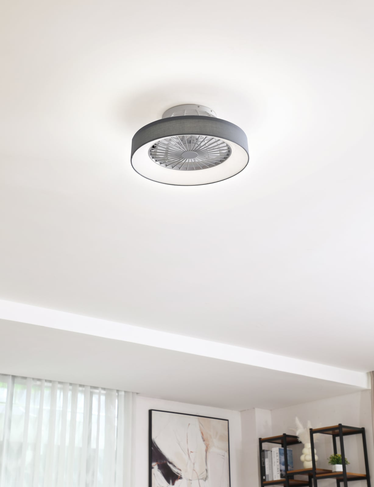 LED takvifte Mace dimbar CCT grå Ø47 cm 26,8W bakside