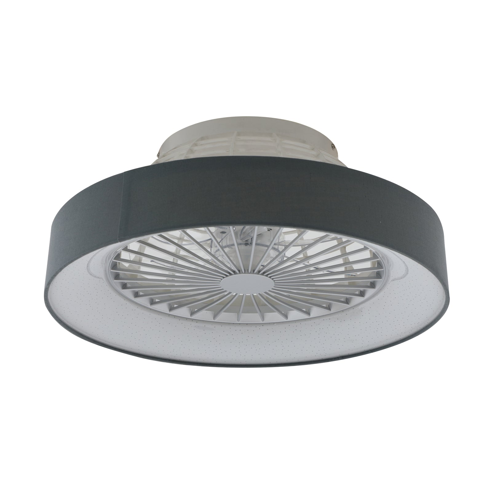 LED takvifte Mace dimbar CCT grå Ø47 cm 26,8W montert i tak