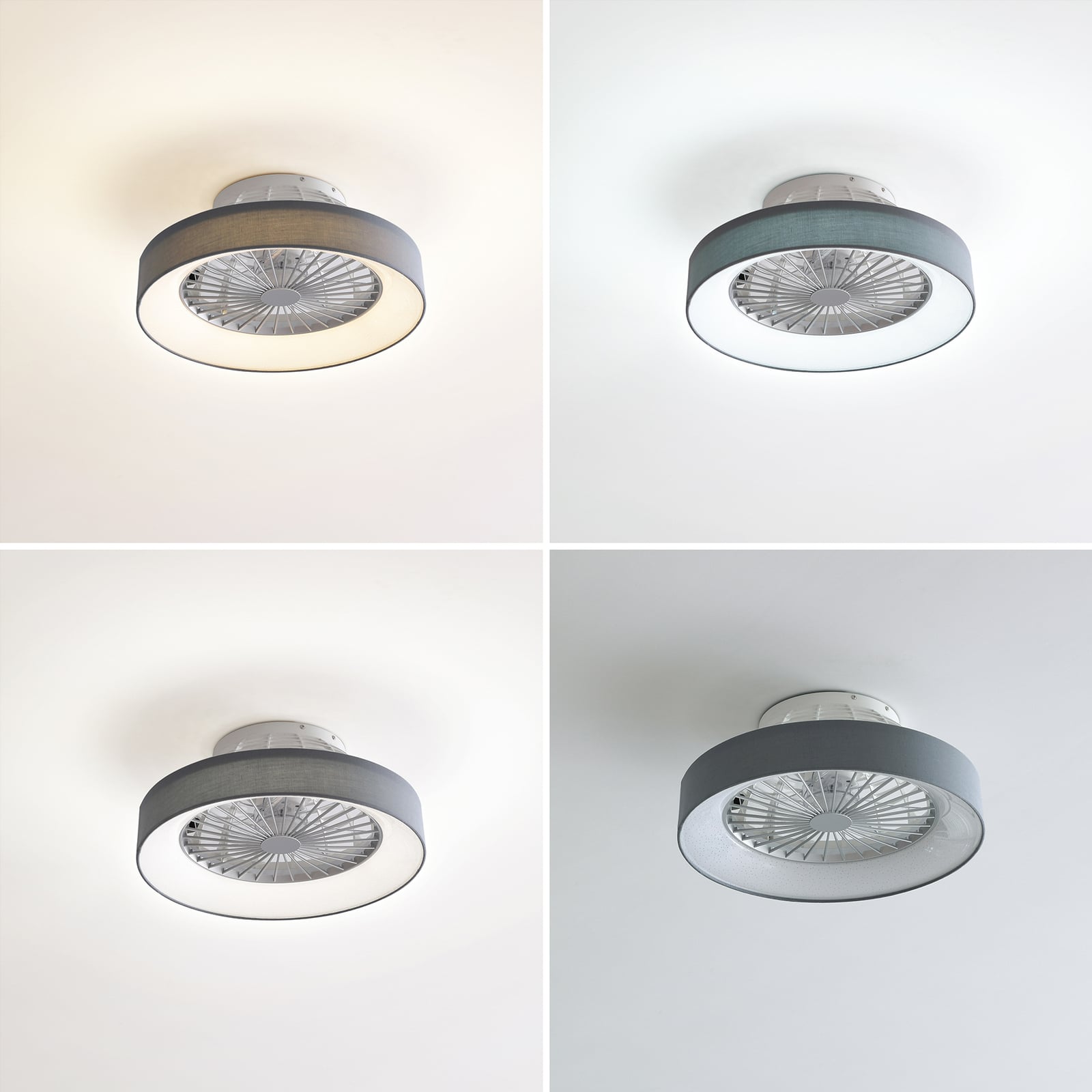 LED takvifte Mace dimbar CCT grå Ø47 cm 26,8W lysmodus eksempel