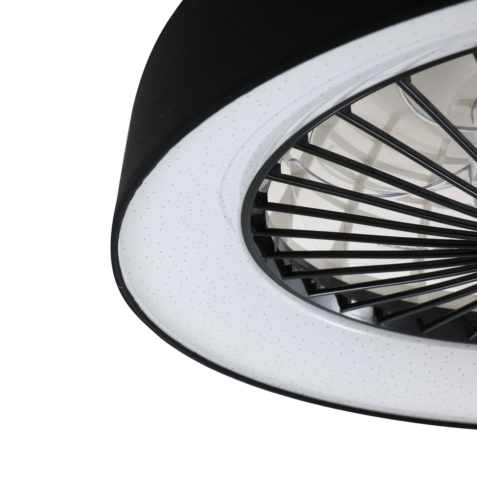 LED takvifte Mace dimbar svart Ø47 cm CCT fjernkontroll vifteblad