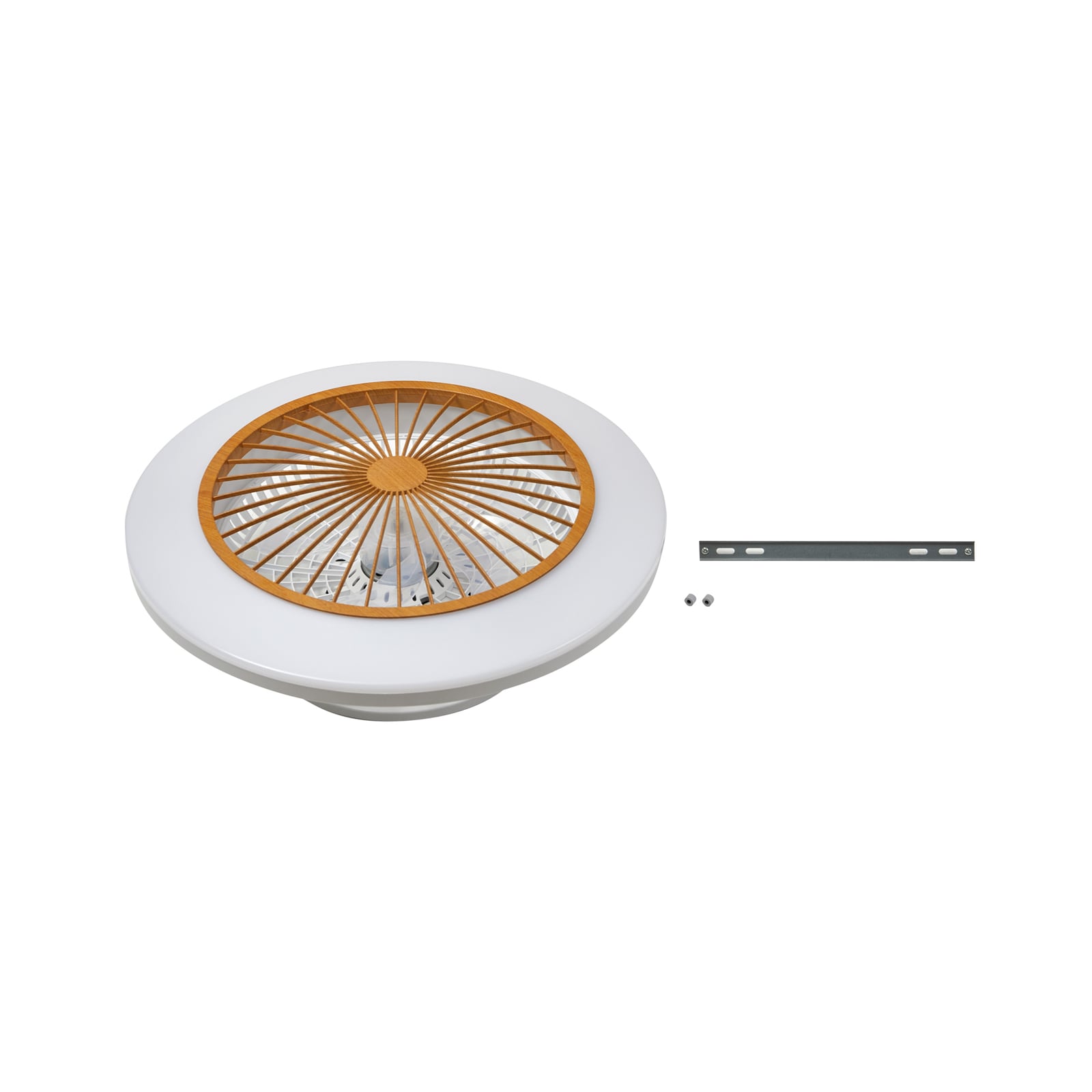 LED takvifte Mamuti dimbar CCT trefarget Ø55 cm med lys på