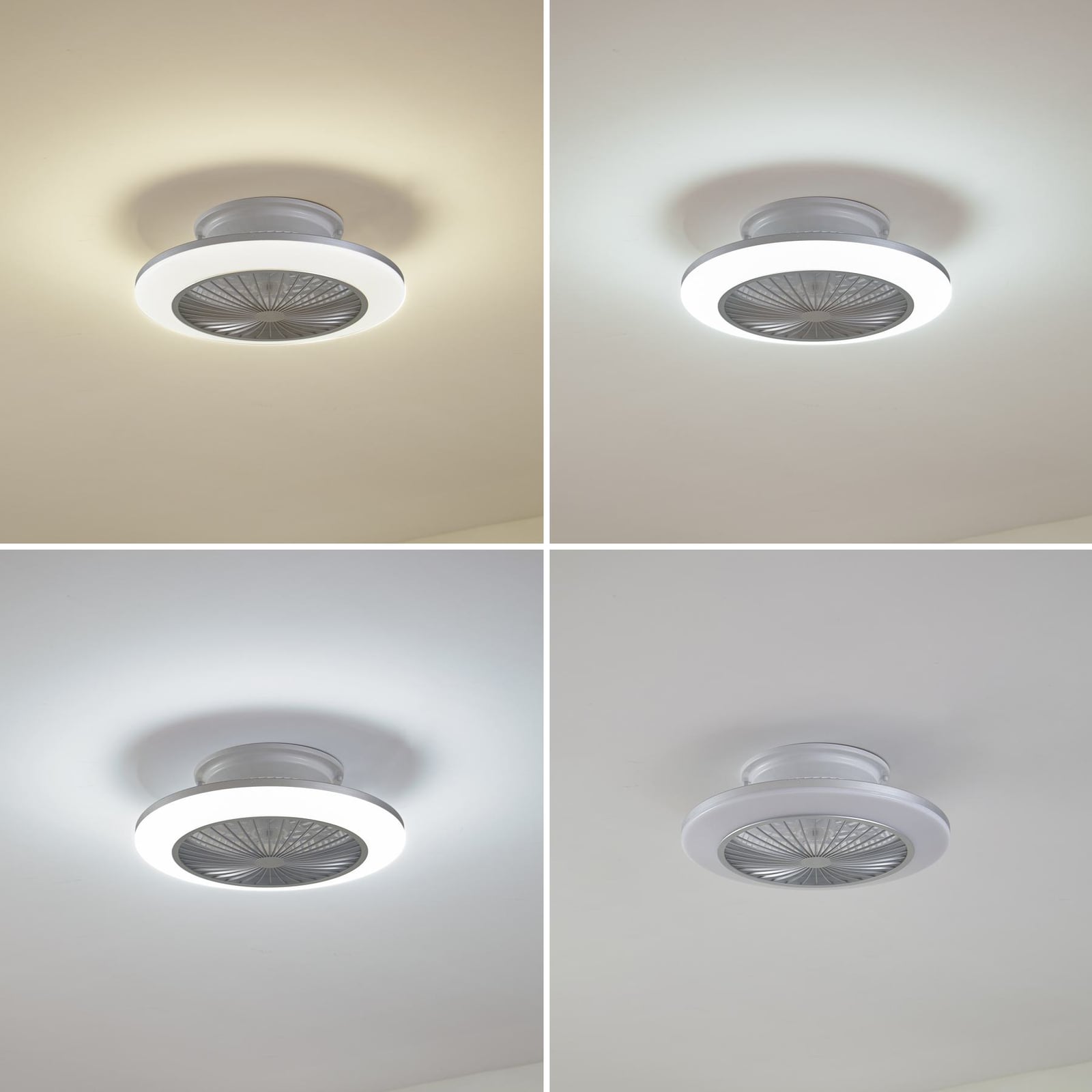LED takvifte Mamuti dimbar sølv Ø55 cm CCT forfra