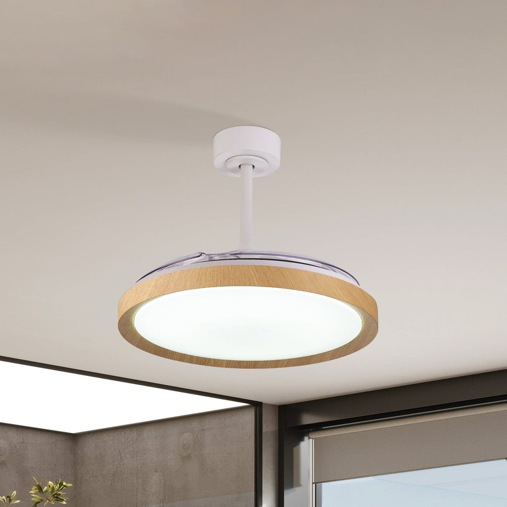LED takvifte Mistral tredekor DC dimbar CCT Ø106 cm forfra