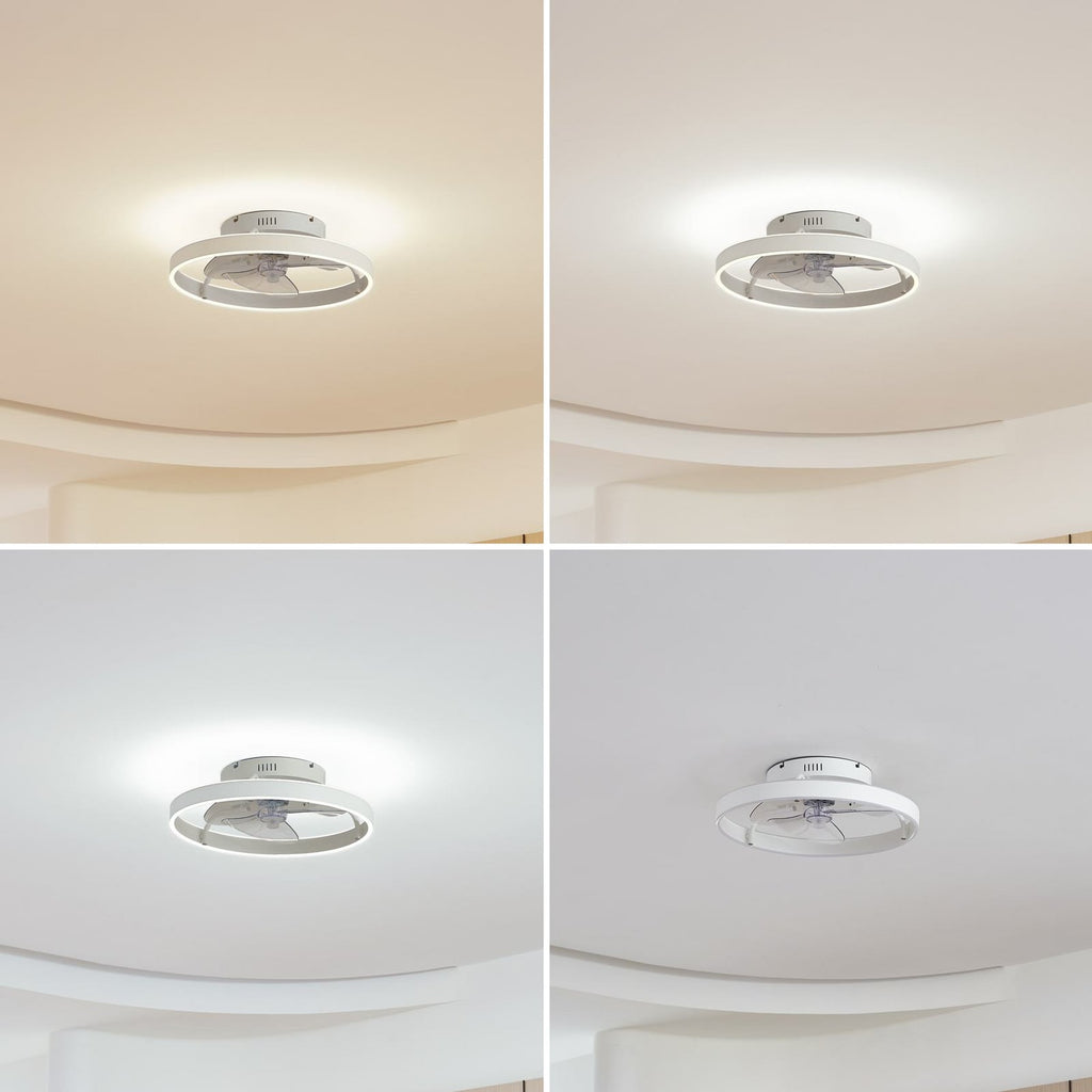 Detalj av LED takvifte Momitu dimbar CCT hvit aluminium Ø50 cm